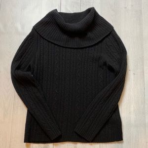 Black Cowl Neck Sweater